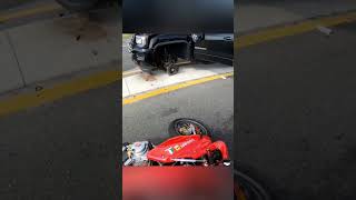 Biker Almost Gets Hit By A Pickup Truck After Crazy Accident 😨 [upl. by Chloris]