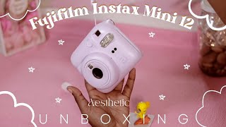 Aesthetic Unboxing FUJIFILM INSTAX MINI 12  Unboxing With Lisa Phaso [upl. by Adnilav]