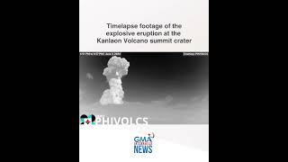 Timelapse footage of the explosive eruption at the Kanlaon Volcano summit crater June 3 2024 [upl. by Opiuuk]