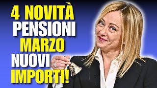 PENSIONI MARZO 2024 4 NOVITA E NUOVI IMPORTI [upl. by Saleem75]