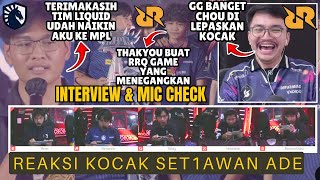 RRQ HOSHI GAGAL JUARA REAKSI MAS ADE INTERVIEW TIM LIQUID JUARA MPL INDONESIA S14 [upl. by Aeriel]