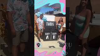 Twins gender reveal ❤️💙 boyorgirl babyshower genderreveal twins [upl. by Micki]