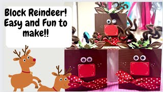 CRAFT FAIR SERIES 2023 BLOCK REINDEER  EASY TO MAKE craftycraftsbydeanna [upl. by Tratner]