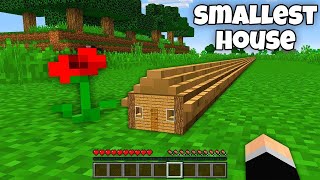 How to BUILD BEST LONGEST SMALLEST HOUSE in Minecraft  INCREDIBLY HOUSE [upl. by Jos]