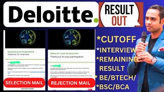 🔴Deloitte NLA Result Out  BEBtechBSCBCA  Deloitte Interview Preparation [upl. by Deden891]