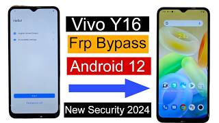 Vivo Y16 Frp Bypass New Security 2024  Frp Bypass 100 Working  Y16 Frp Bypass without pc [upl. by Aiciles]