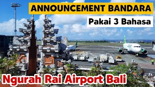 AIRPORT ANNOUNCEMENT  ANNOUNCEMENT BANDARA  PENGUMUMAN BANDARA PAKAI 3 BAHASA [upl. by Marlane]