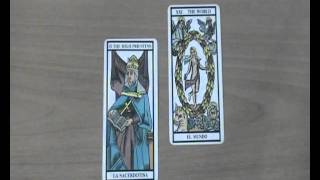 Curso Tarot Gratis  Leccion 43  Situacion Actual entre Sacerdotisa y Mundo [upl. by Sheya]