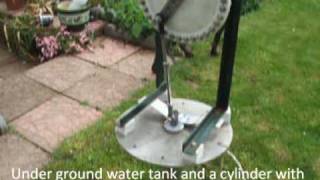 Vertical axis wind powered water pump [upl. by Ecam]