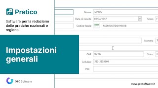 Pratico  Impostazioni generali [upl. by Ciapha]