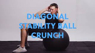 Diagonal Stability Ball Crunches [upl. by Powers]