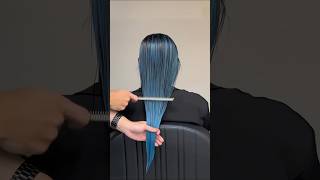 Blue hair dye rainbow hairsVibrant Hair Colors Hair Transformation [upl. by Liakim211]