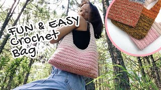 EASY Crochet Bag  Indepth Tutorial for Beginners [upl. by Odicalp679]