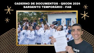 ⚡SARGENTO Temporário Aeronáutica  CADERNO DOCUMENTOS QSCon 2024  Dicas Atualizadas [upl. by Oiluj]