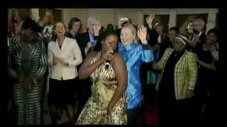 Hillary Clinton shows off her dancing skills in South Africa [upl. by Lotsyrc]