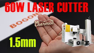 60W MOPA Laser Engraving Cutting Machine for Name Pendant Necklace  15mm Metal Gold Silver Brass [upl. by Oreves921]