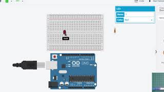 Blinking Led on Breadboard  Arduino Projects  Tinkercad [upl. by Petes560]