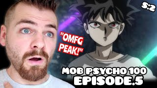 MOBS SUPER EXPLOSION  MOB PSYCHO 100  EPISODE 5  SEASON 2  New Anime Fan  REACTION [upl. by Fritze]