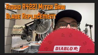 Ridgid R4221 Miter Saw Blade Replacement [upl. by Atinuahs]