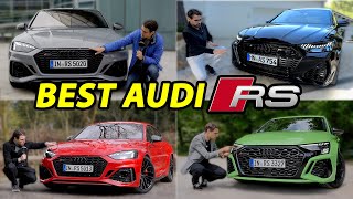 Best Audi RS comparison Audi RS3 vs RS5 vs RS6 vs RS7 vs RSQ3 vs RSQ8 vs RS etron GT [upl. by Sanyu]