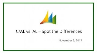 CAL vs AL – Spot the Differences November 9 2017 [upl. by Tallula]