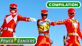 ALL Rangers Team Ups  Power Rangers Dino Charge Beast Morphers Super Ninja Steel  Crossovers [upl. by Vida]