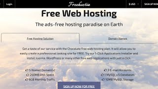 Free Web Hosting For Students  How to Get Free Domain and Hosting From Freehostia Free Web Hosting [upl. by Phoebe]