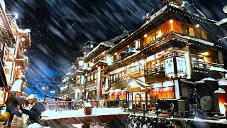 Visiting Japan’s Famous Snow Village  Ginzan Onsen 🇯🇵 [upl. by Snah392]