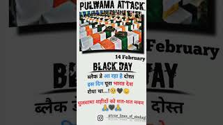 Pulwama Attack status Black Day Status viral Short videoShortstrendingblack dayarmylover [upl. by Atiz]