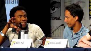 Donald Glover and Danny Pudi do the Troy and Abed Handshake [upl. by Dutch569]