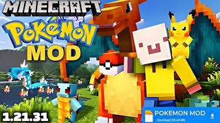 POKEMON ADDON FOR MINECRAFT PE 121 BEDROCK  POKEMON MOD FOR MINECRAFT PE [upl. by Newman]