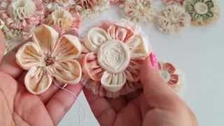 DIY How to Kanzashi flower [upl. by Ysus682]