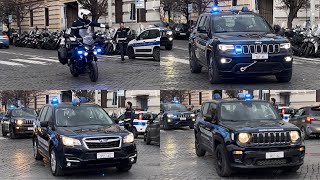 CORTEO POLIZIA PENITENZIARIA E GOM IN SIRENA E EMERGENZA FESTA D’ISTITUTO 207 ANNIVERSARIO [upl. by Terces]