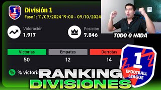 🟢 ROMPIENDO RECORD en RANKING a DIVISIÓN 1  eFootball [upl. by Kcirdaed466]