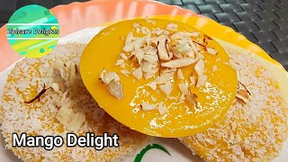 MANGO DELIGHT  मैंगो डिलाइट  Shorts  MANGO PUDDING  MANGO RECIPES  MANGO JELLY [upl. by Ahtanamas]