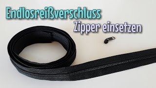 Zipper in Endlosreißverschluss einsetzen  In 1 Minute erklärt  Nähtinchen [upl. by Dann]