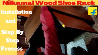 Home by Nilkamal Astero Engineered Wood Shoe Rack Installation Flipkart StepByStepProcess [upl. by Labannah]