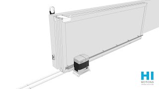 HiMotions Telescopic sliding gate two leaves side mounting [upl. by Ias507]