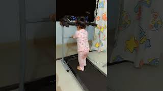 2years old baby running on treadmill😟shorts trending viralvideo youtubeshorts funny baby [upl. by Nellaf]