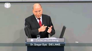 Gregor Gysi DIE LINKE »Die RiesterRente ist ein Hohn« [upl. by Gnoix148]