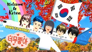 DETK DETIK ANGEL KE KOREA  VLOG KING HAPPY FAMILY  SAKURA SCHOOL SIMULATOR [upl. by Armillda]