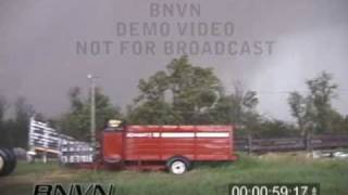 692003 Storm Chasers Hit By ONeill Nebraska Tornado Stock Video [upl. by Marijane540]