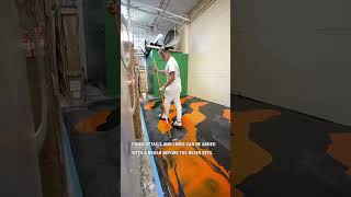 Creating custom resin flooring 😲 🎥 TikTok  donresin [upl. by Roswell209]