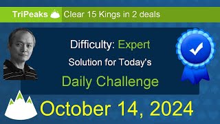 Microsoft Solitaire Collection TriPeaks  Expert  October 14 2024 [upl. by John]