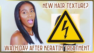 First Wash Day after Keratin Treatment on Natural Hair  Cliove Organics  Simply Subrena [upl. by Drawdesemaj10]