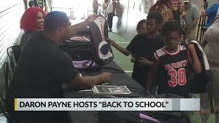 Daron Payne Hosts Back to School [upl. by Ahsikahs]