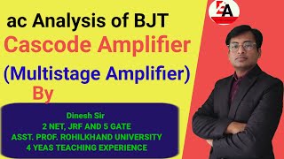 L12 ac Analysis of Cascode Amplifier using BJT Multistage Amplifier [upl. by Ayad]