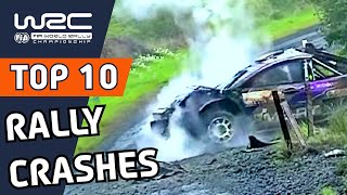 Top 10 Crashes of the 2022 WRC Season [upl. by Fiester686]