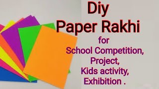 Rakhi making for school competition  How to make Rakhi at home  How to make easy Rakhi  Diy Rakhi [upl. by Nnaeed]