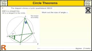 Circle Theorems GCSE Further Maths revision Exam paper practice amp help [upl. by Leuams]